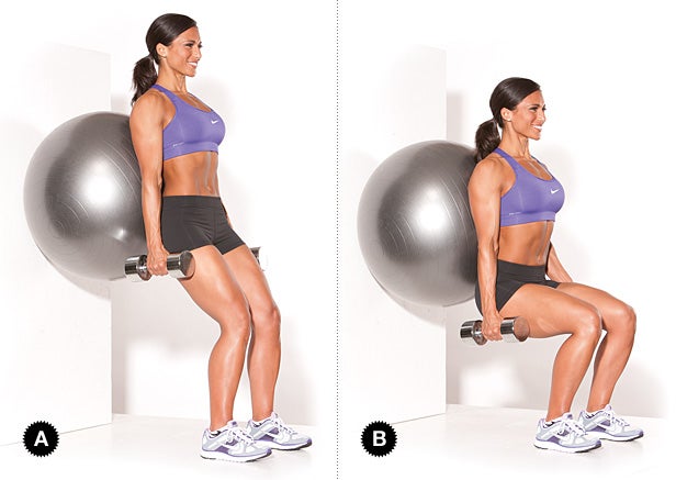 Image placeholder title Wall squat for next-level glutes