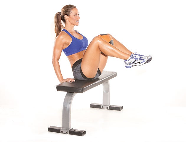 Ab exercises using discount bench