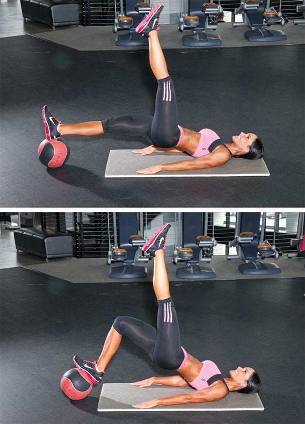One-Legged-Medicine-Ball-Curl None