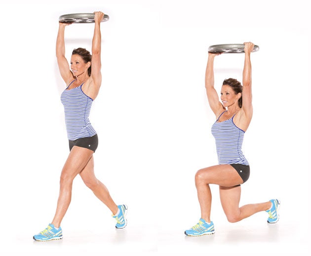 Overhead-Weight-Plate-Split-Squat None