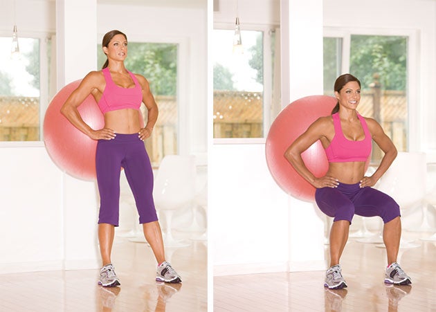 Wall Squat With Stability Ball