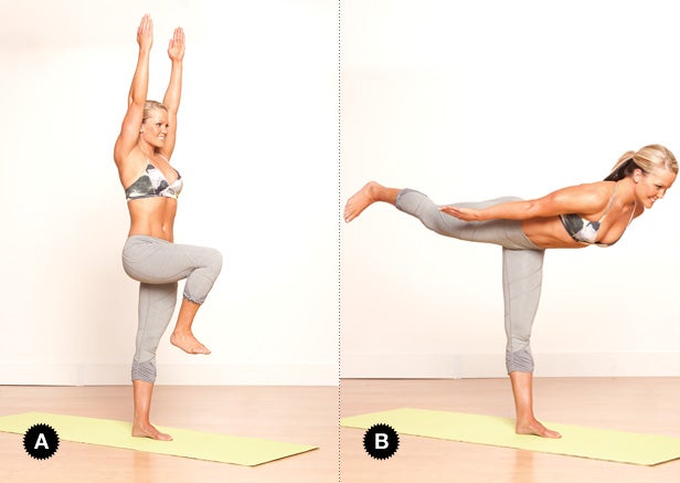Image placeholder title Flowing Warrior 3 yoga move for better glutes