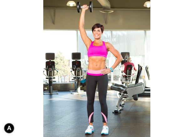 Image placeholder title Standing one-arm overhead press for arms