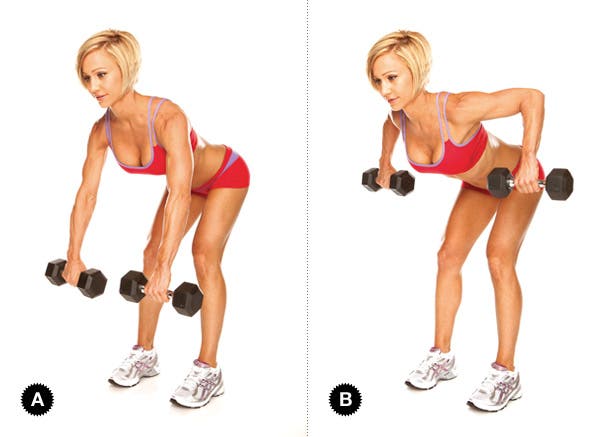 Image placeholder title Dumbbell row for total beach body circuit workout