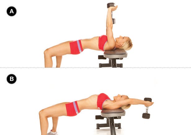 Image placeholder title Cross-bench pullover for total beach body circuit workout