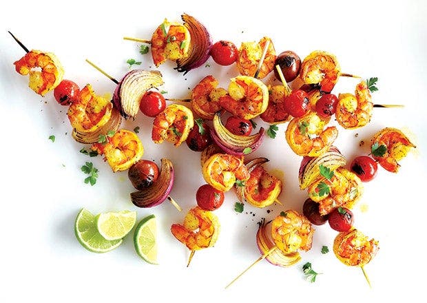 Curried Shrimp Kabobs