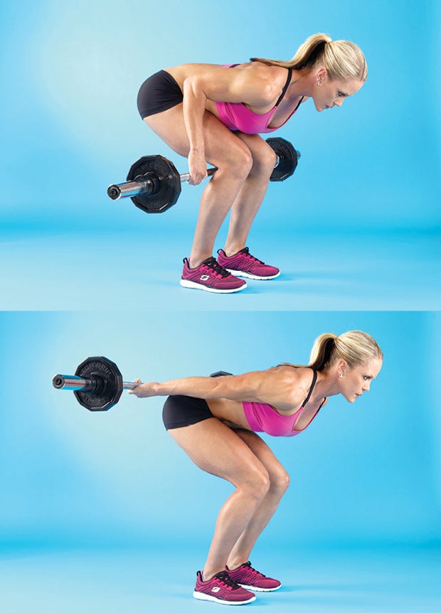 Behind the Knee Barbell Kickback None