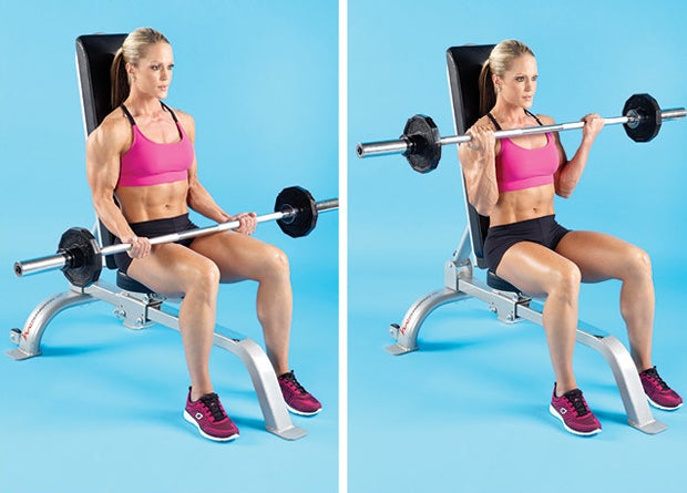 Seated Barbell Curl None
