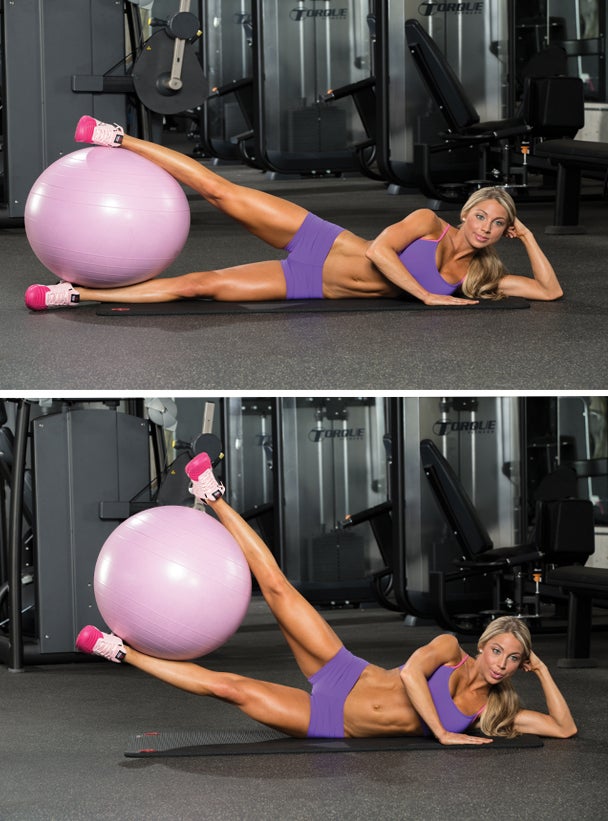 Stability Ball Double Leg Raise None