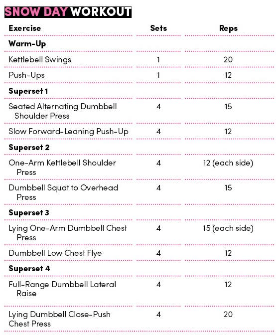 Snow Day Routine Snow-Day Workout
