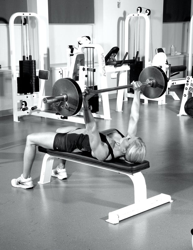 Dumbbell bench press online women