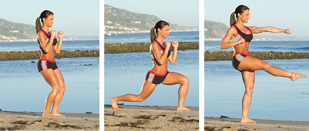 Reverse Lunge With Front Kick None