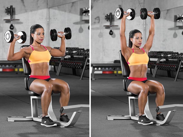Seated Dumbbell Overhead Press None