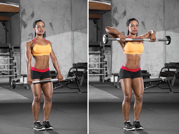 Wide-Grip Upright Row None