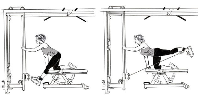 Kneeling-Cable-Kickback None