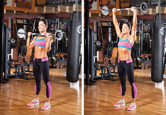 Standing-Overhead-Barbell-Press None