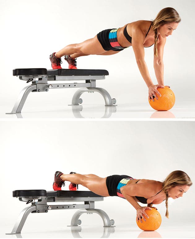 Medicine Ball Decline Push-Up