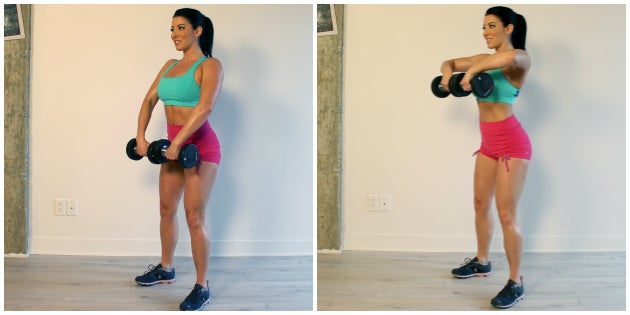 dumbbell upright rows None