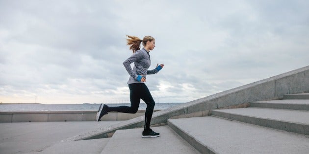 woman stair repeats None