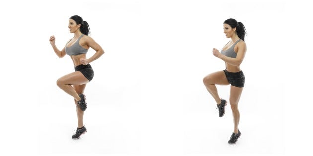 high knees None