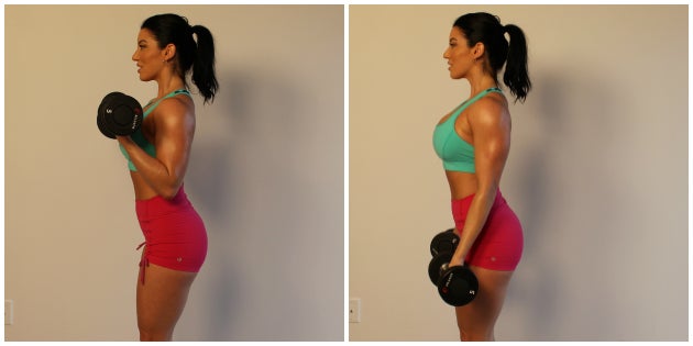 standing bicep curl None