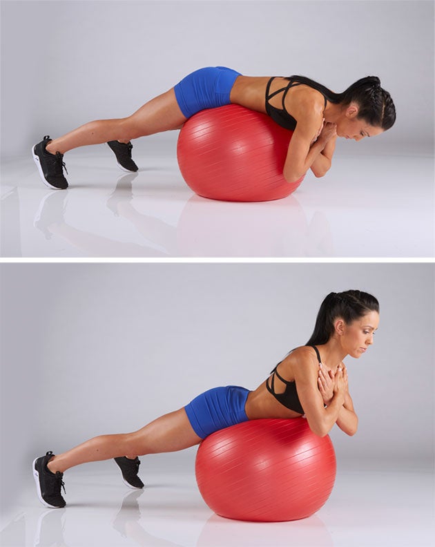Exercise-Ball Back Extension - Back Workout