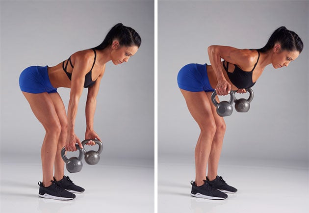 Bent-Over Two-Arm Kettlebell Row - Back Workout