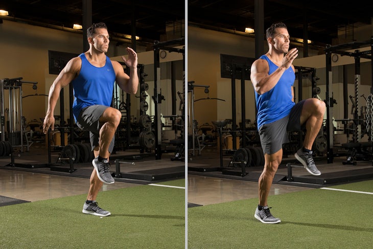 HIGH KNEES IN PLACE_SET High knees in place at home workout
