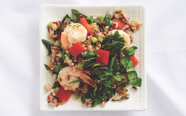 Wild Rice with Shrimp-147 Wild rice with shrimp salad