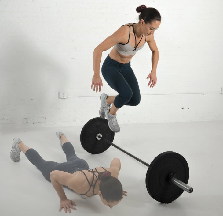 Burpee-Over-Barbell None