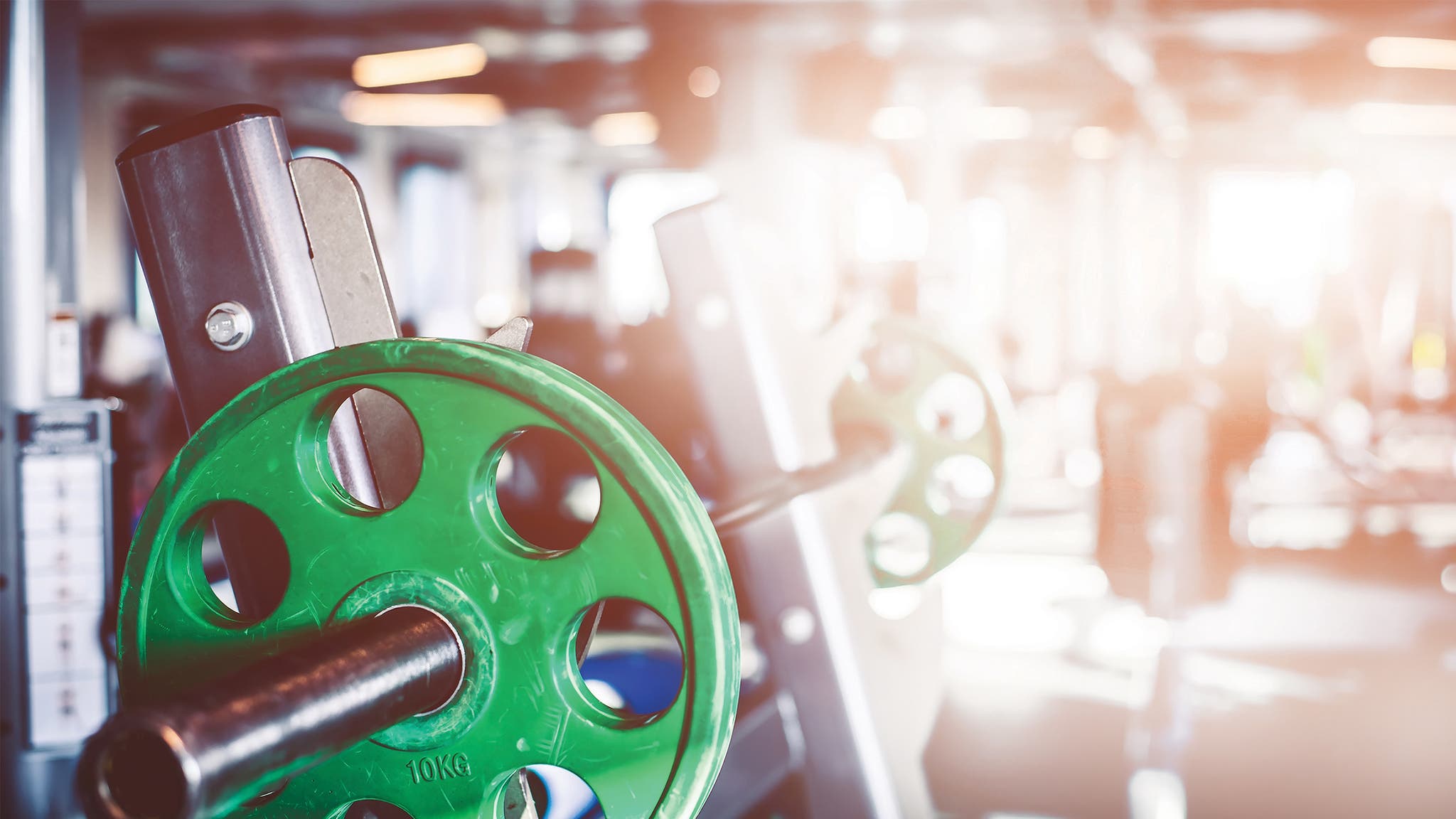 Workout equipment in the gym