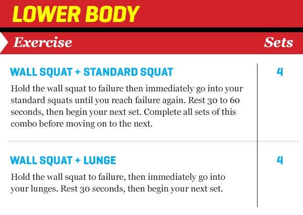 Lower body workout portion of this total body and fat loss challenge