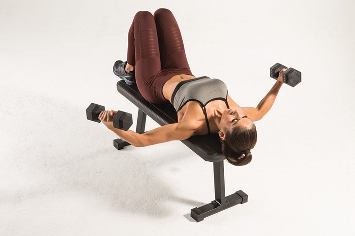 Angelica-Flat-Bench-Dumbell-Flye None