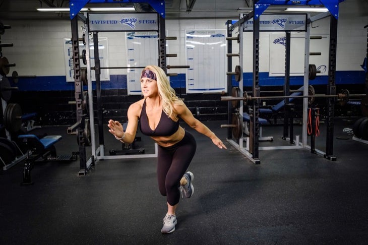leaping lateral squat None