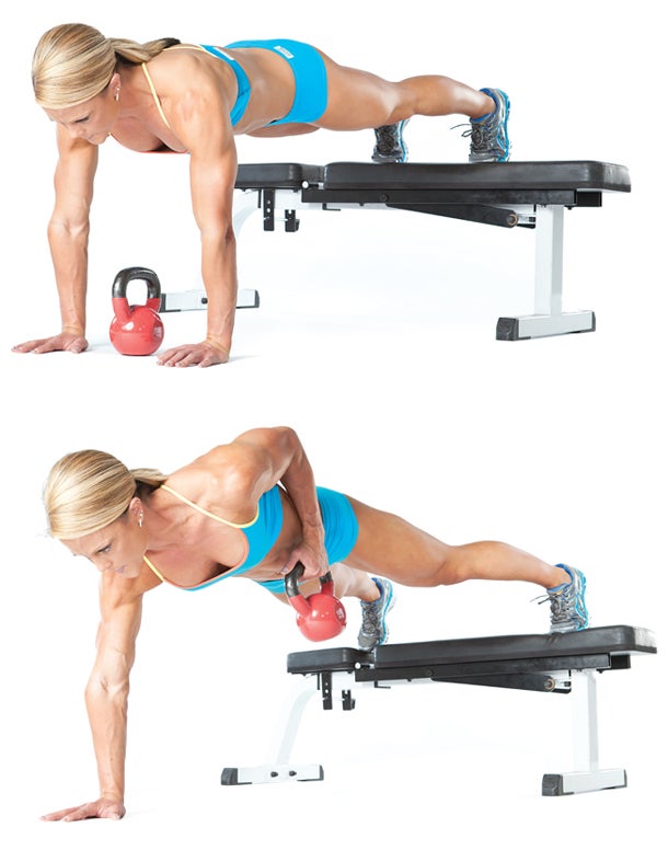 Elevated Plank Row None