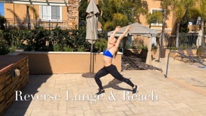 reverse lunge and reach stretch