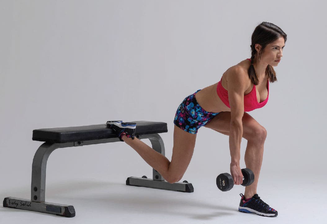 Angled Dumbbell Bulgarian Split Squat