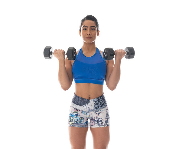 arnold-press-front standing Arnold dumbbell press
