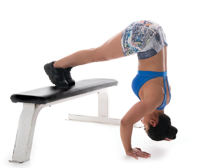 bench-HS-push-up pike push-up