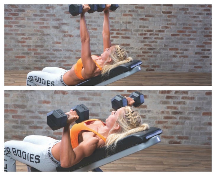 dumbbell incline chest press None