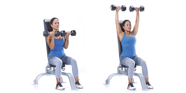 Flat-Bench Dumbbell Chest Press - Oxygen Mag