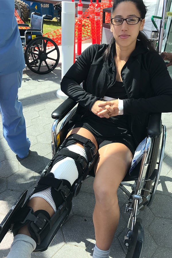Angela Injured Angela Gargano ACL Injury