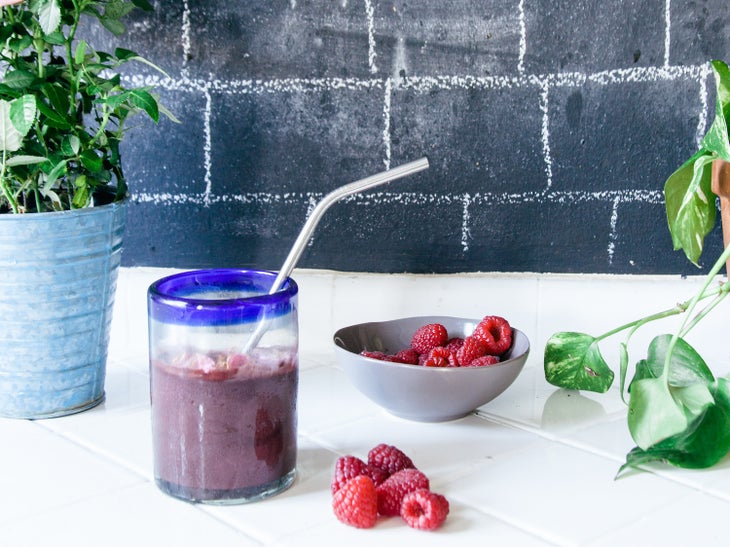 raspberry and rose petal smoothie None