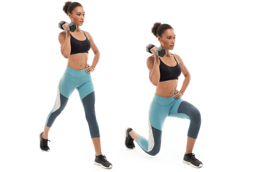 Split lunges online exercise