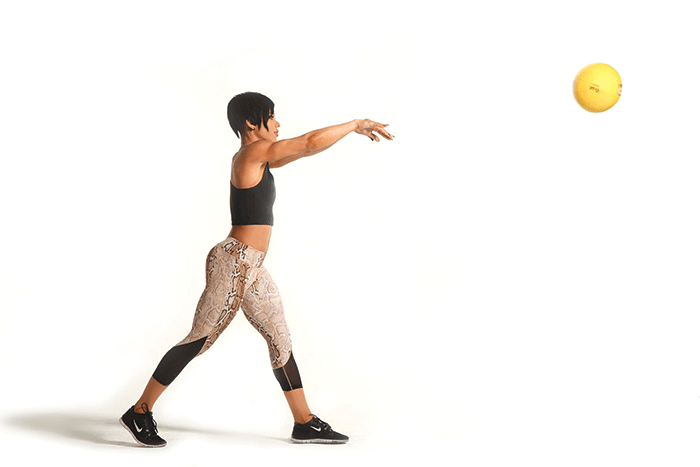 soccer-ball-med-throw-Oxygen-Magazine Triceps Function Exercise: Med-Ball Soccer Throw