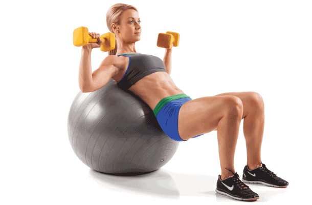 Image placeholder title Piston Stability-Ball Incline Chest Press