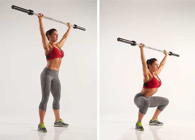 Overhead-Squat Overhead squat with barbell