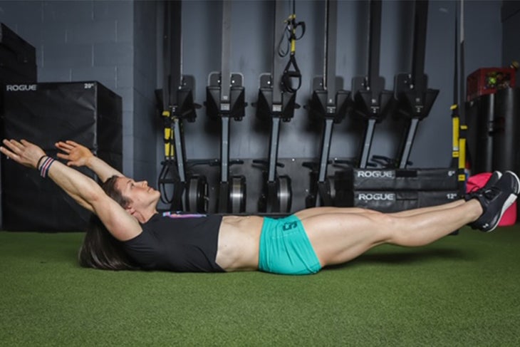 Hollow Body Hold Side View hollow-body hold ab exercise