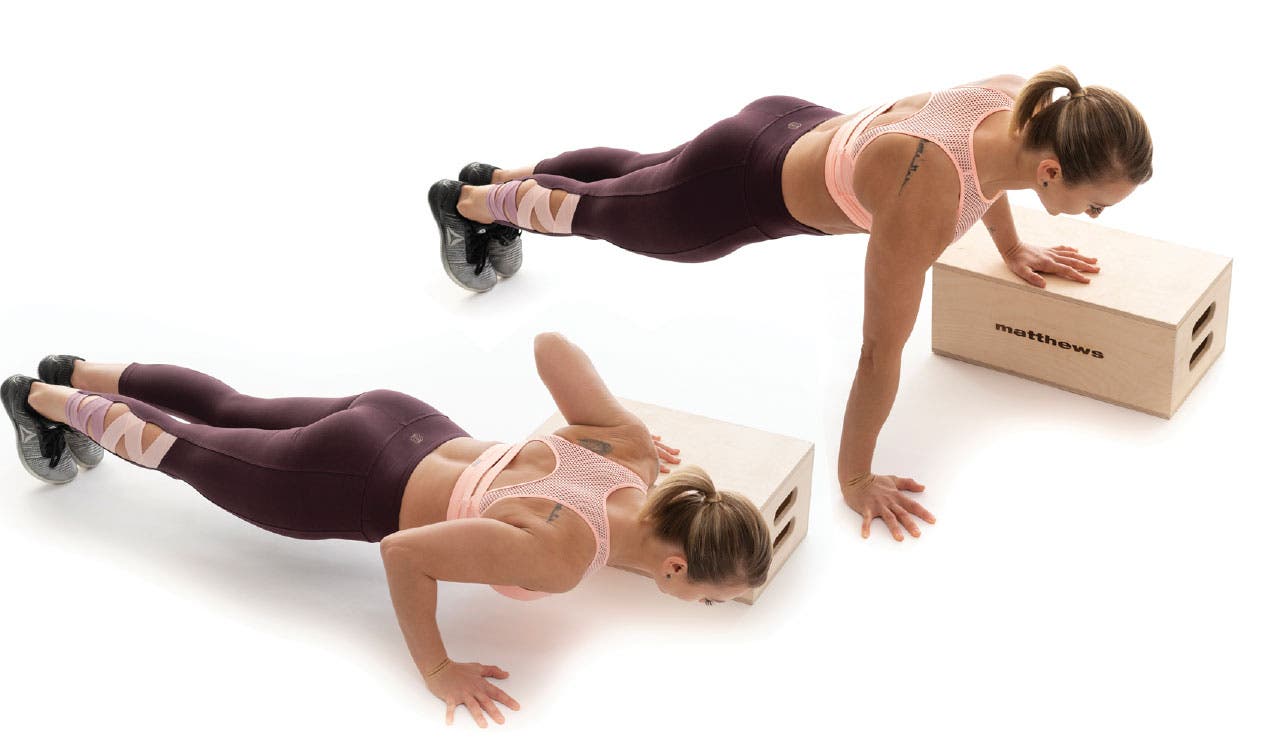 One-Sided-Elevated-Push-Up One-Sided Elevated Push-Up