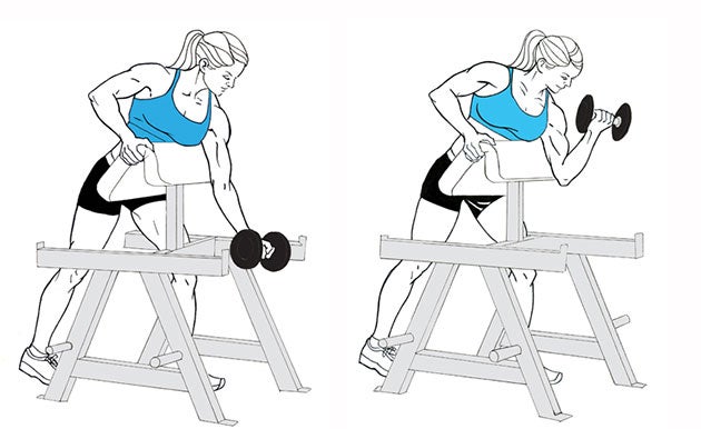 Single-Arm-Preacher-Bench-Dumbbell-Curl None